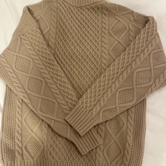 Aritzia Sunday Best Cable Knit Quarter Zip (XS) - Picture 4 of 4